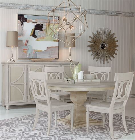Roseline Cream Enzo Round Dining Room Set From Art Coleman Furniture