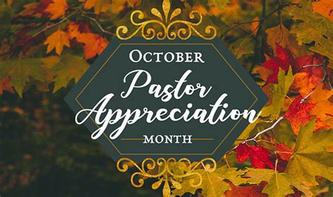 Happy Pastor Appreciation Month
