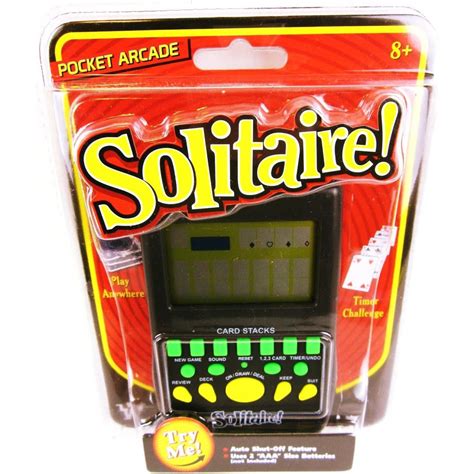 Handheld Solitaire Electronic Pocket Arcade Travel Card Game Toy New