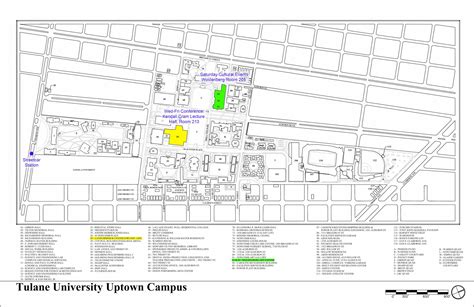 Tulane University Uptown Campus Map United States Map