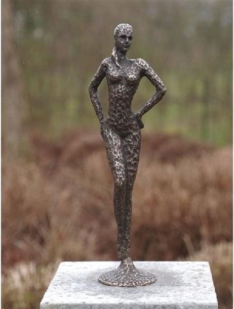 Beeld Tuinbeeld Brons Bronzen Beeld Modern Naakte Vrouw