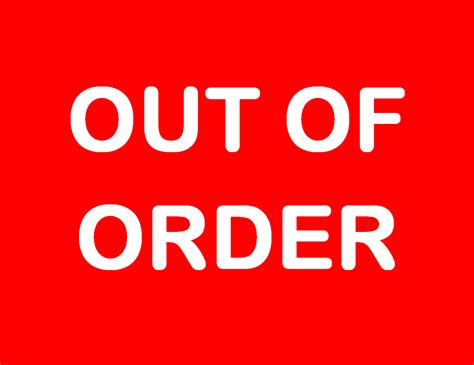 Free Printable Out Of Order Sign
