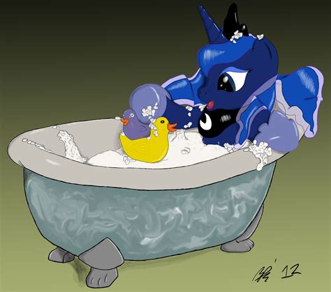 Princess Luna Bathtime Fun By Mlp Dullahan On Deviantart