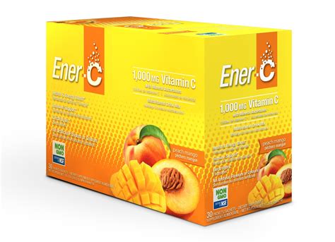 buy ener c peach mango multi drink mix 1000mg c non gmo vegan real fruit juice powders