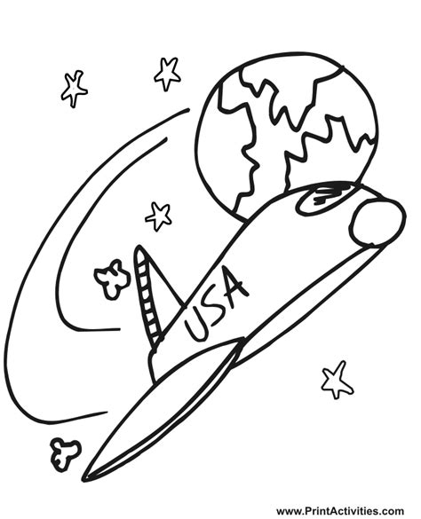 Spaceships, the huge vehicles designed to transport humans to the mysterious outer space naturally make a popular coloring page subject. Space coloring pages to download and print for free