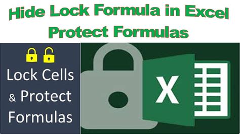 How To Hide Lock And Protect Formula In Excel Youtube