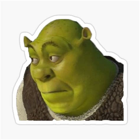 Shrek Face Sticker For Sale By Sineadbarnes20 Redbubble