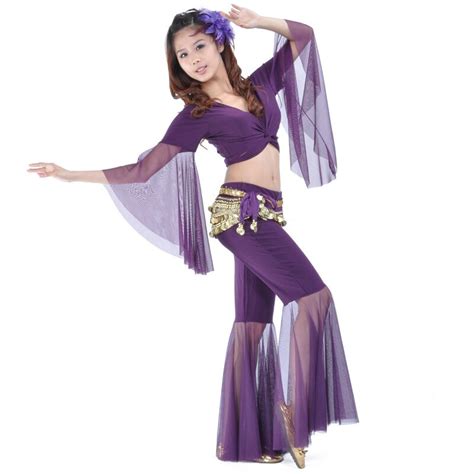 2018 Fashion Professional Belly Dance Costume Set Toppantsbelt 3pcs Set Indian Belly Dancewear
