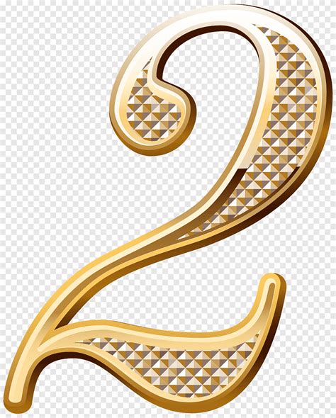 Number Gold Number 2 Number Material Png PNGEgg