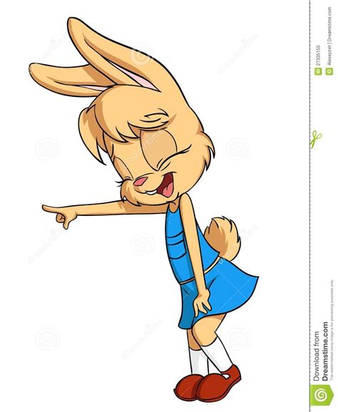 Do you have trouble drawing the female body? Cartoon Little Laugh Rabbit Female Stock Vector ...