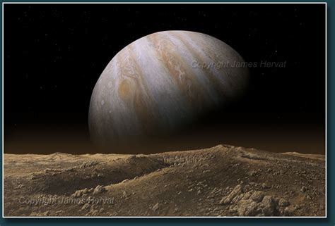 Jupiter From Io By James Hervat The Giant Planet Dominates The Sky Of