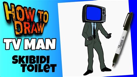 How To Draw Tv Man From Skibidi Toilet Easy Step By Step Como Dibujar A Tv Man Youtube