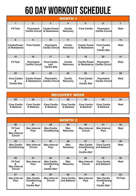 10 Best Printable Insanity Workout Schedule