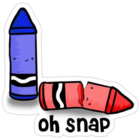 Oh Snap Stickers By Jess White Redbubble