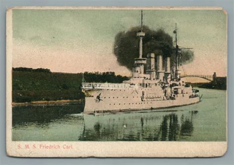 Sms Friedrich Carl Battleship Sunk Ww1 Wwi German Ship Boat Postcard B1 2250 Picclick