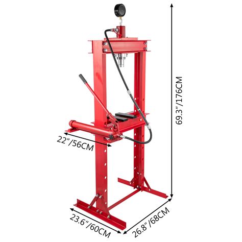 Vevor Hydraulic Press 20 Ton Hydraulic Shop Floor Press 44000 Lb W