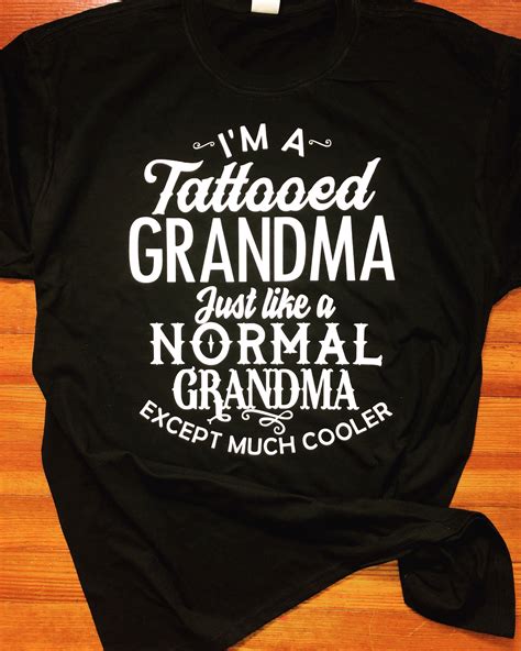 Tattooed Grandma Tee Etsy