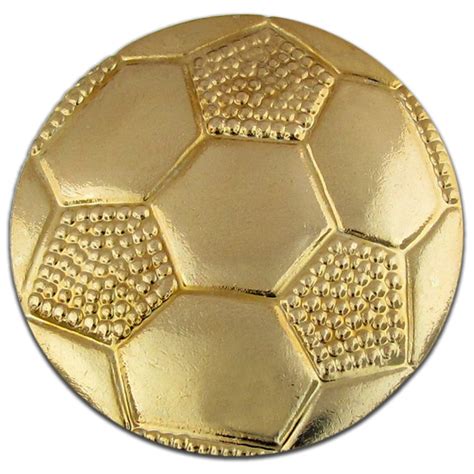 Pinmarts Soccer Ball Gold Chenille Sports Lapel Pin