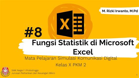Fungsi Statistik Di Microsoft Excel Simulasi Dan Komunikasi Digital Youtube