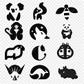 Animal Black White Vector PNG Images, Black And White Animal Logo ...