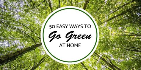 50 Easy Ways To Go Green Sustainable Lifestyle Changes