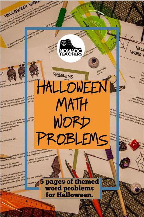 Halloween Math Word Problem Worksheets Multi Step All Operations Word