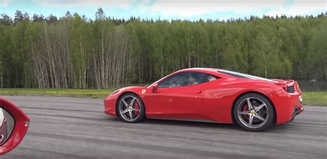 The ferrari 458 italia took the top honors, beating out the other ten cars in the field. Audi RS7 Dares Challenge a Ferrari 458 Italia To a Drag ...