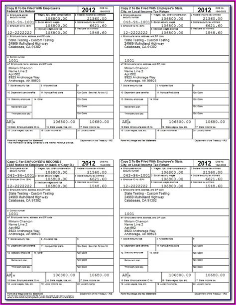 Fillable W2 Form 2017 Free Form Resume Examples