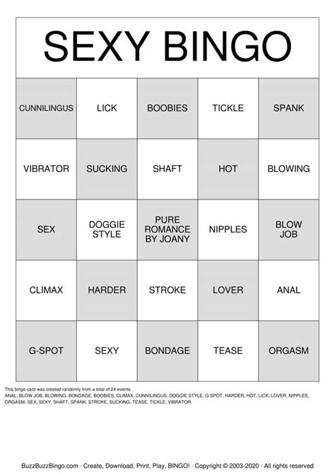 Sex Position Bingo Bingo Cards To Download Print And Customize