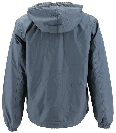 Mens Water Resistant Polar Fleece Lined Hooded Windbreaker Rain Jacket
