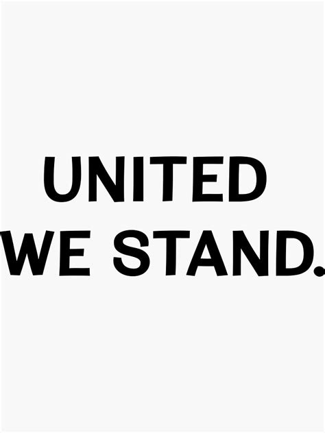 United We Stand Usa Black And White Sticker For Sale By Americanart