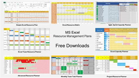 Resource Management Using Excel 7 Template Downloads Free Project