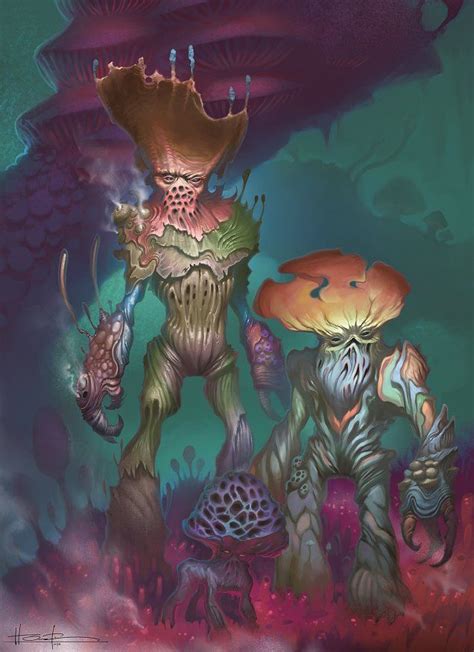 Myconid Mushroom Humanoid Human Hybrid Alien Lifreform Monster Beast