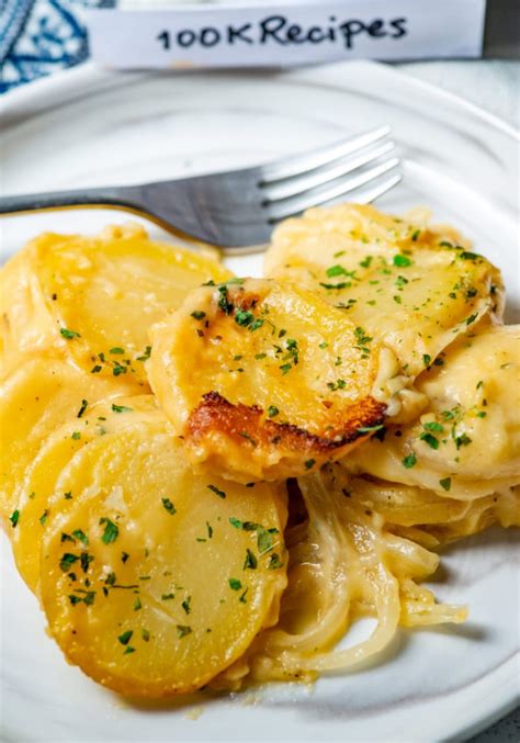 Bake for 30 minutes, until golden and the potatoes are flexible and slightly. How to make Cheesy Scalloped Potatoes from scratch