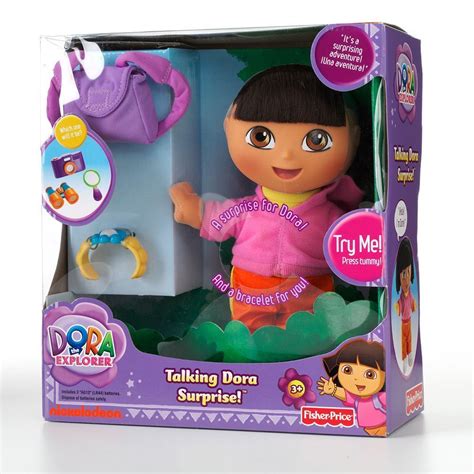 Dora The Explorer™ Surprise Talking Soft 10 Inch Doll New By Fisher