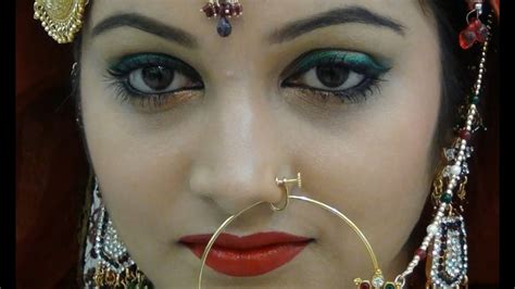 Indianpakistani Green Bridal Eye Makeup Youtube