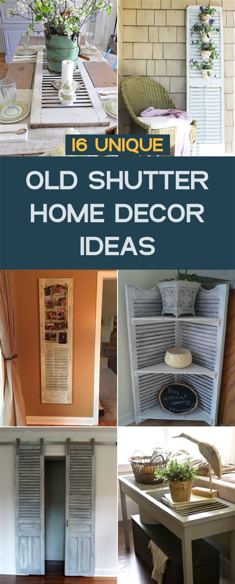 16 Unique Old Shutter Home Decor Ideas