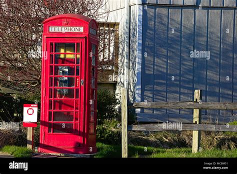 European Style Red Phone Booth Stock Photo Alamy
