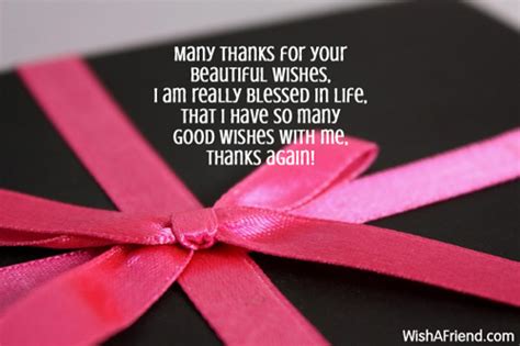 Many Thanks For Your Beautiful Wishes I Thank You For