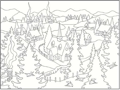 5 Free Winter Scenes Coloring Pages Realistic Coloring Pages