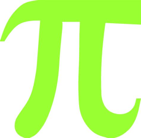 Because pi is irrational (not equal to the ratio of any two whole numbers), its digits do not repeat, and an approximation such as 3.14 or 22/7 is often used for everyday calculations. Lime Green Pi Clip Art at Clker.com - vector clip art ...