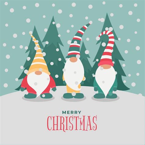 Christmas With Gnomes Vectors And Illustrations For Free Download Freepik