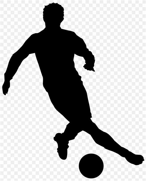 Black And White Recreation Football Player Silhouette Png