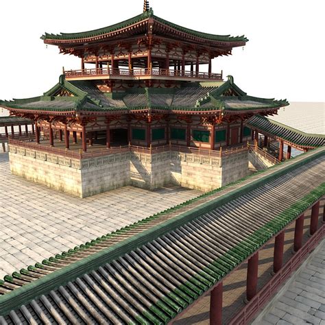 3d Chinese Palace Model Turbosquid 1516133