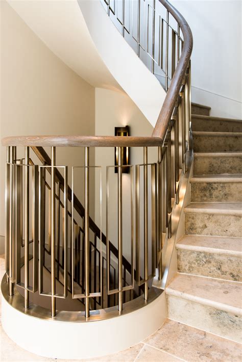 Helix Staircase Balustrades In Almond Gold Pvd Stainless Steel Yes