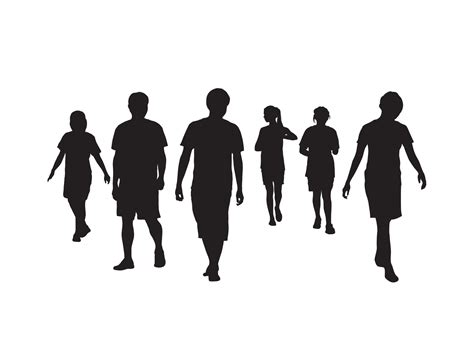 People Walking Together On Illustration Graphic Vector 2245596 Vector