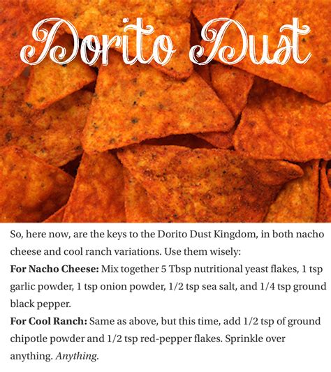 "Dorito" Dust: Your New Favorite Popcorn, Tortilla Chip, or Literally