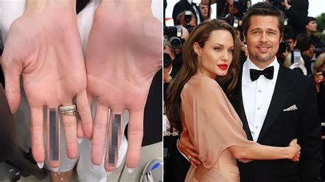 Fans Suspect Angelina Jolies New Middle Finger Tattoo Is A F K You To Brad Pitt Mirror Online