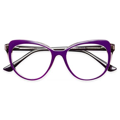 W2038 Oval Purple Eyeglasses Frames Leoptique