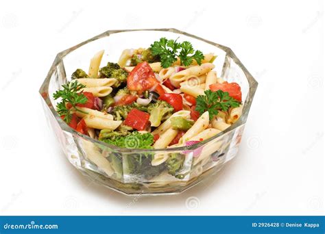 Bowl Of Pasta Salad Stock Photo Image Of Recipe Broccoli 2926428